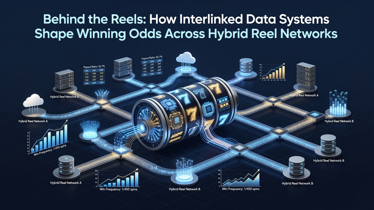 Vernetztes Datensystem in einem hybriden Reel-Netzwerk mit mehreren verbundenen Slot-Maschinen